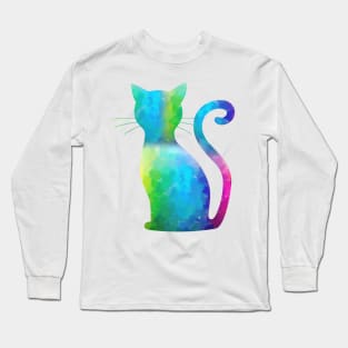 Colorful Cat Long Sleeve T-Shirt